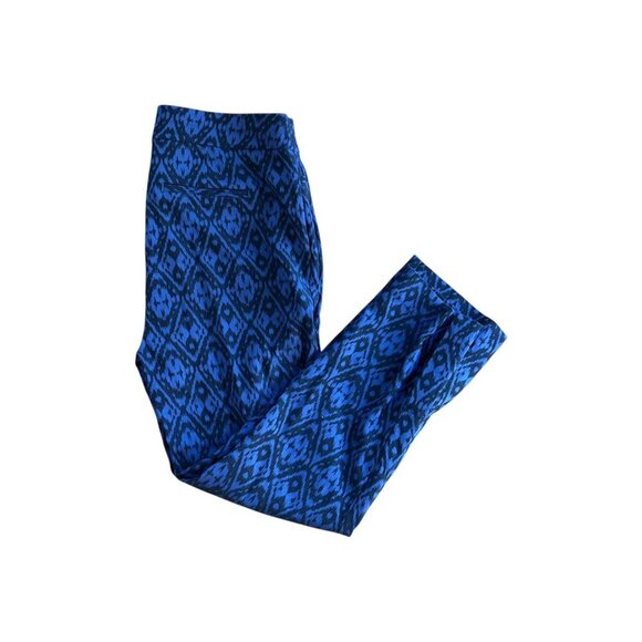 Chico's Women's Black & Navy Blue Aztac Print Pants Pull On Stretch Size 0.5 (6) - Picture 1 of 8